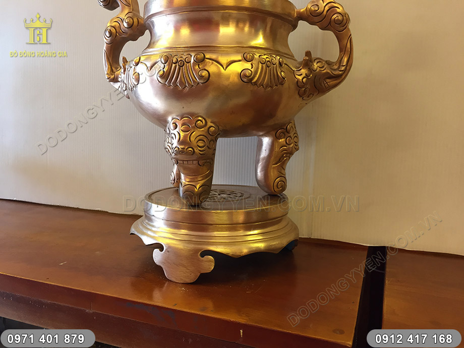 đỉnh đồng đỏ trơn 40cm